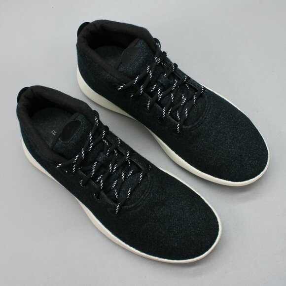 Allbirds Mens 12 WRUM Wool Runner Up Mizzles Black Charcoal High-top Shoes Boots - Picture 6 of 12